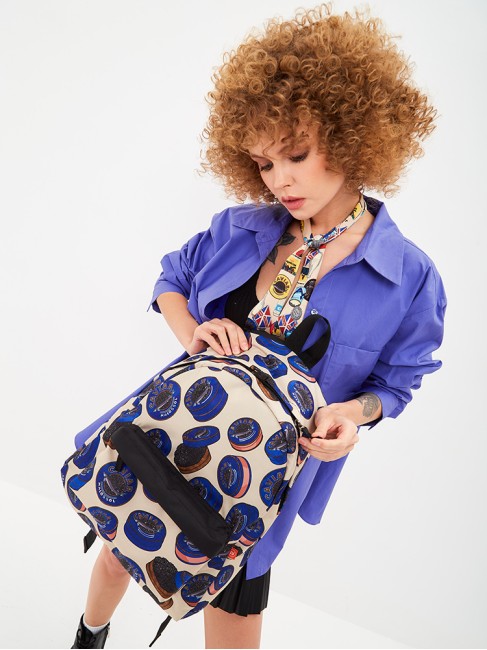  РЮКЗАК CAVIAR BLUE BEIGE